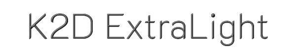 K2D ExtraLight 