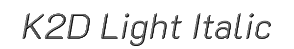 K2D Light Italic 