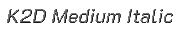 K2D Medium Italic 