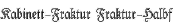Kabinett-Fraktur Fraktur-Halbfett 