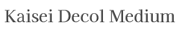Kaisei Decol Medium 
