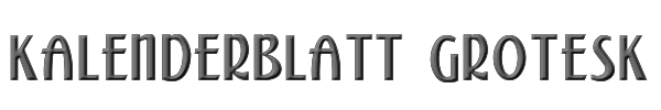 Kalenderblatt Grotesk 