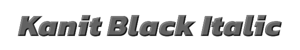 Kanit Black Italic 