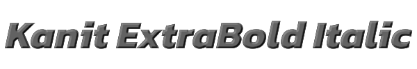 Kanit ExtraBold Italic 
