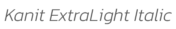 Kanit ExtraLight Italic 