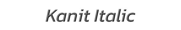 Kanit Italic 