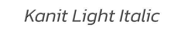 Kanit Light Italic 