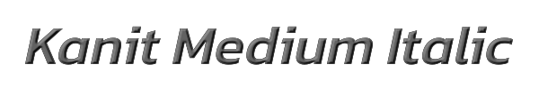 Kanit Medium Italic 
