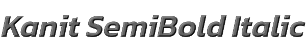 Kanit SemiBold Italic 