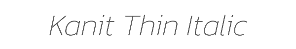 Kanit Thin Italic 
