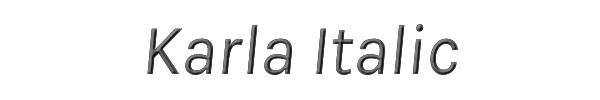 Karla Italic 