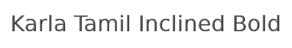 Karla Tamil Inclined Bold 