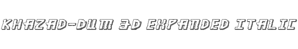 Khazad-Dum 3D Expanded Italic 