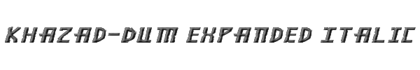 Khazad-Dum Expanded Italic 