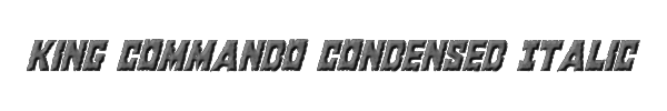 King Commando Condensed Italic 