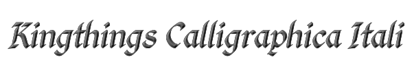 Kingthings Calligraphica Italic Calligraphica 