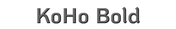 KoHo Bold 