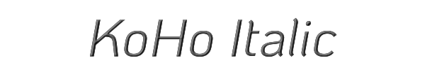 KoHo Italic 
