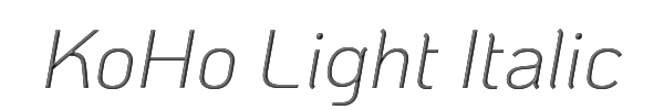 KoHo Light Italic 