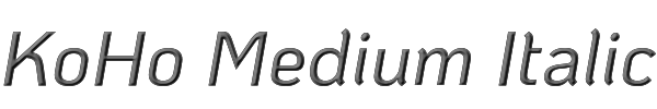 KoHo Medium Italic 