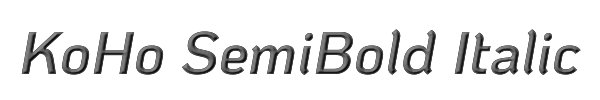 KoHo SemiBold Italic 