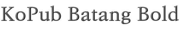 KoPub Batang Bold 