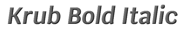 Krub Bold Italic 