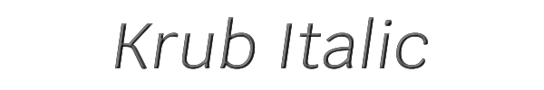 Krub Italic 