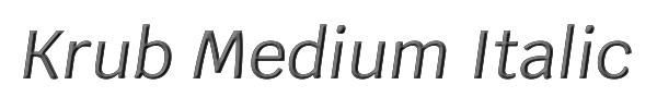 Krub Medium Italic 