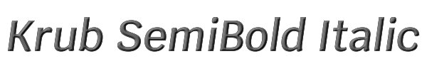Krub SemiBold Italic 