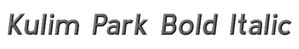 Kulim Park Bold Italic 