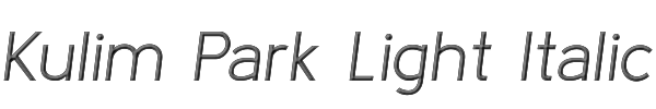 Kulim Park Light Italic 
