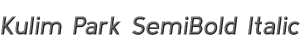 Kulim Park SemiBold Italic 