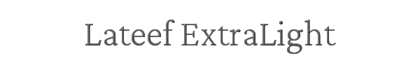 Lateef ExtraLight 