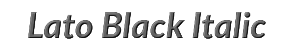 Lato Black Italic 