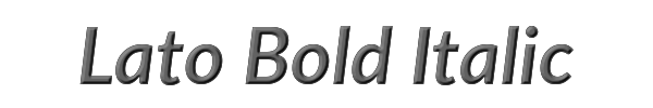 Lato Bold Italic 