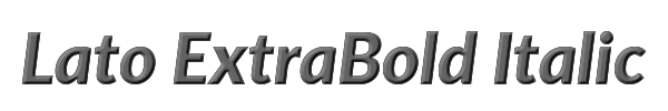 Lato ExtraBold Italic 