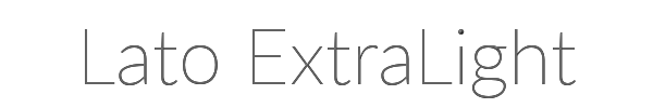 Lato ExtraLight 