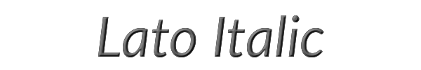 Lato Italic 