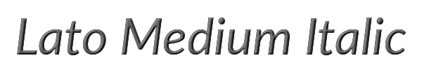 Lato Medium Italic 