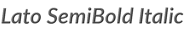 Lato SemiBold Italic 