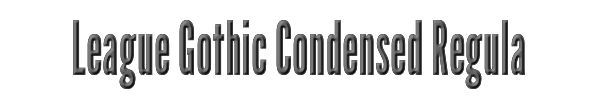 League Gothic Condensed Regular 
