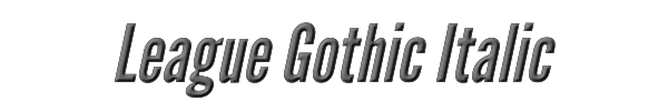 League Gothic Italic 