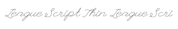 League Script Thin League Script 
