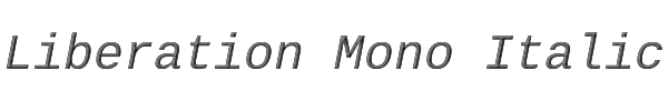 Liberation Mono Italic 