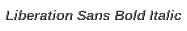 Liberation Sans Bold Italic 