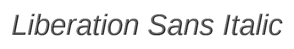 Liberation Sans Italic 