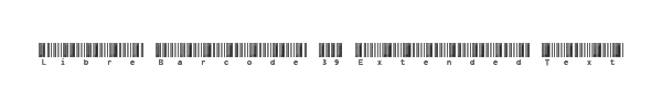 Libre Barcode 39 Extended Text 