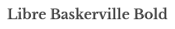 Libre Baskerville Bold 