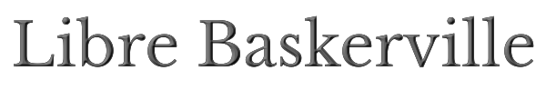 Libre Baskerville 